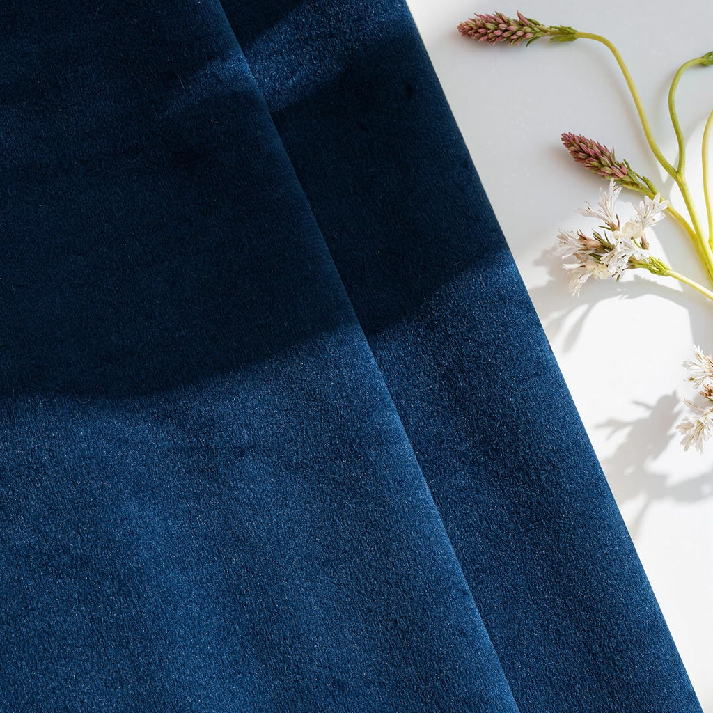 28x28 Inch Pack of 2 Euro Velvet Throw Pillow Covers Dark Blue