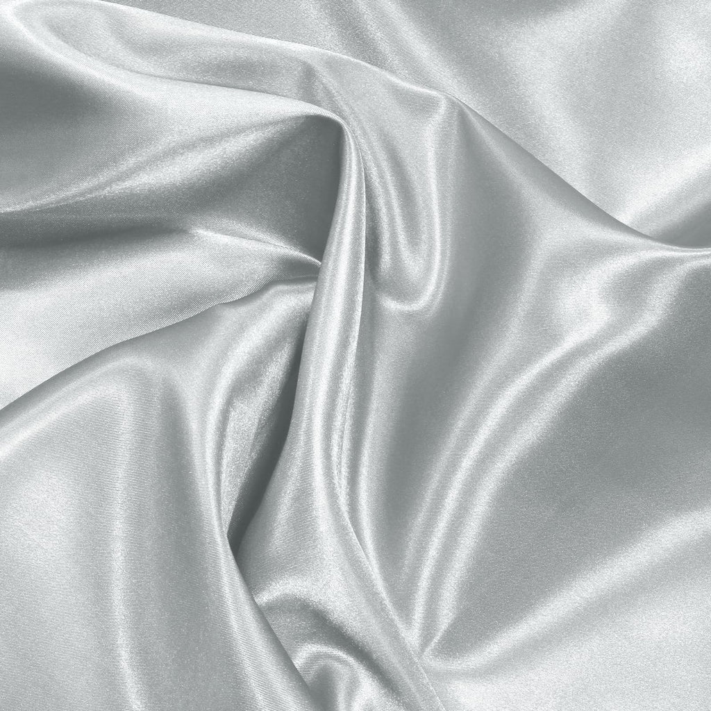 Silver Grey Satin Fabric By The Yard 2 Yards 60" Wide, Silky Solid