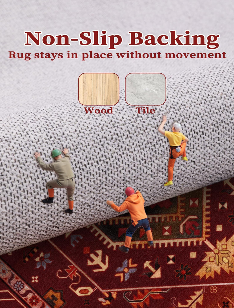2x5 Washable Non Slip Boho Runner Rug