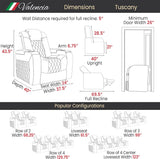 Home Theater Seating Tuscany 2025 3-Seat Power Recliner with Center Console