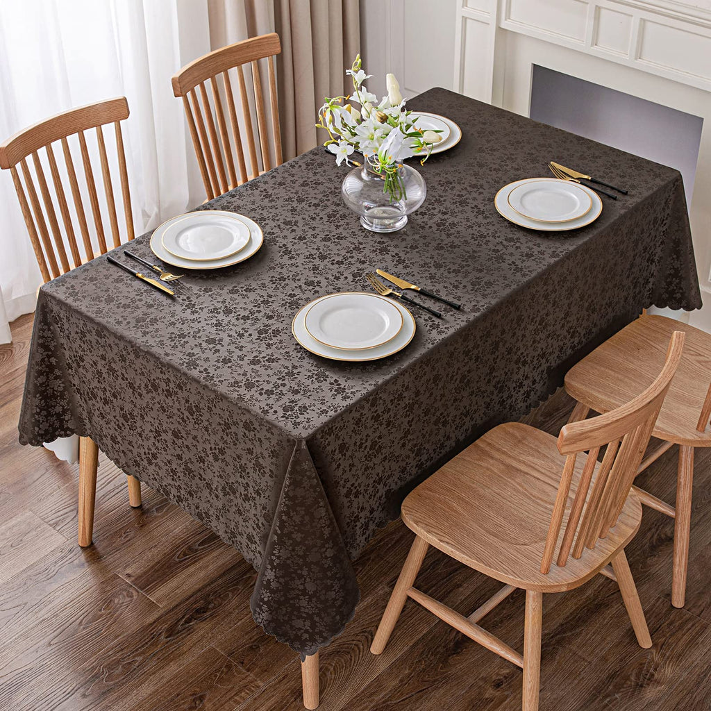 Rectangle Waterproof Heavy Duty Vinyl Tablecloths, 60 x 120 Inch