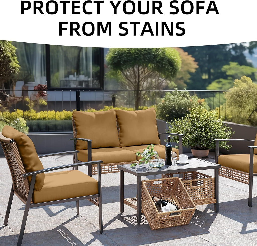 12PCS Patio Cushion Covers.Patio Furniture Couch SeatSlipcovers