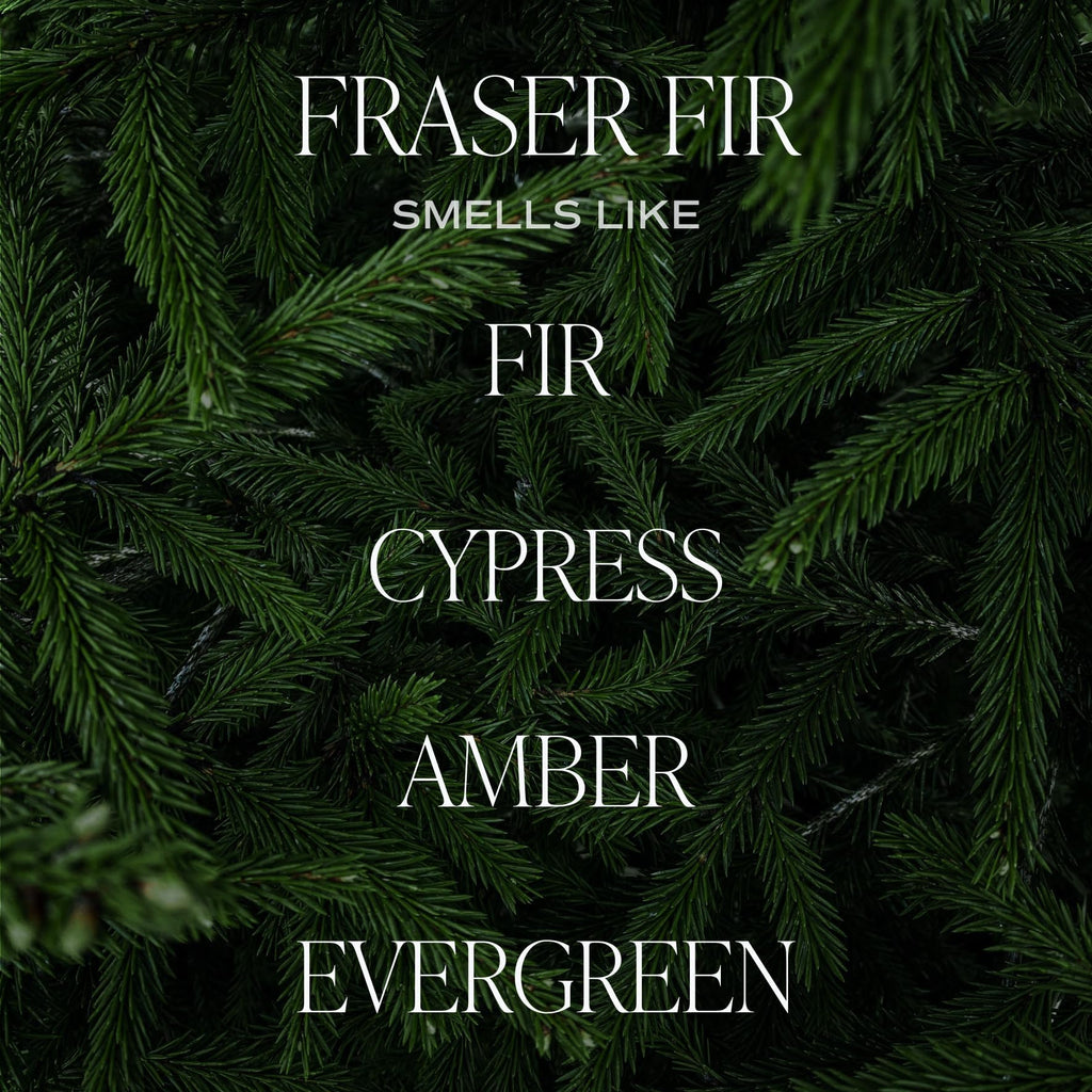 Fraser Fir Candle, 9oz Amber Glass Jar, Winter Scent