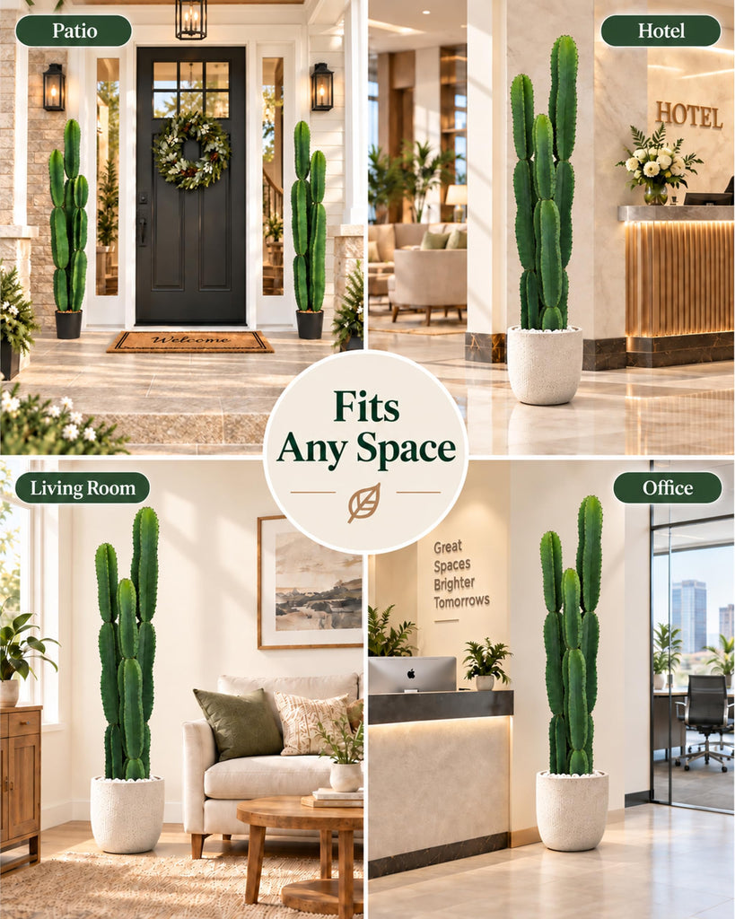 Fake Cactus, 6FT Tall Artificial Plants Living Room Decor