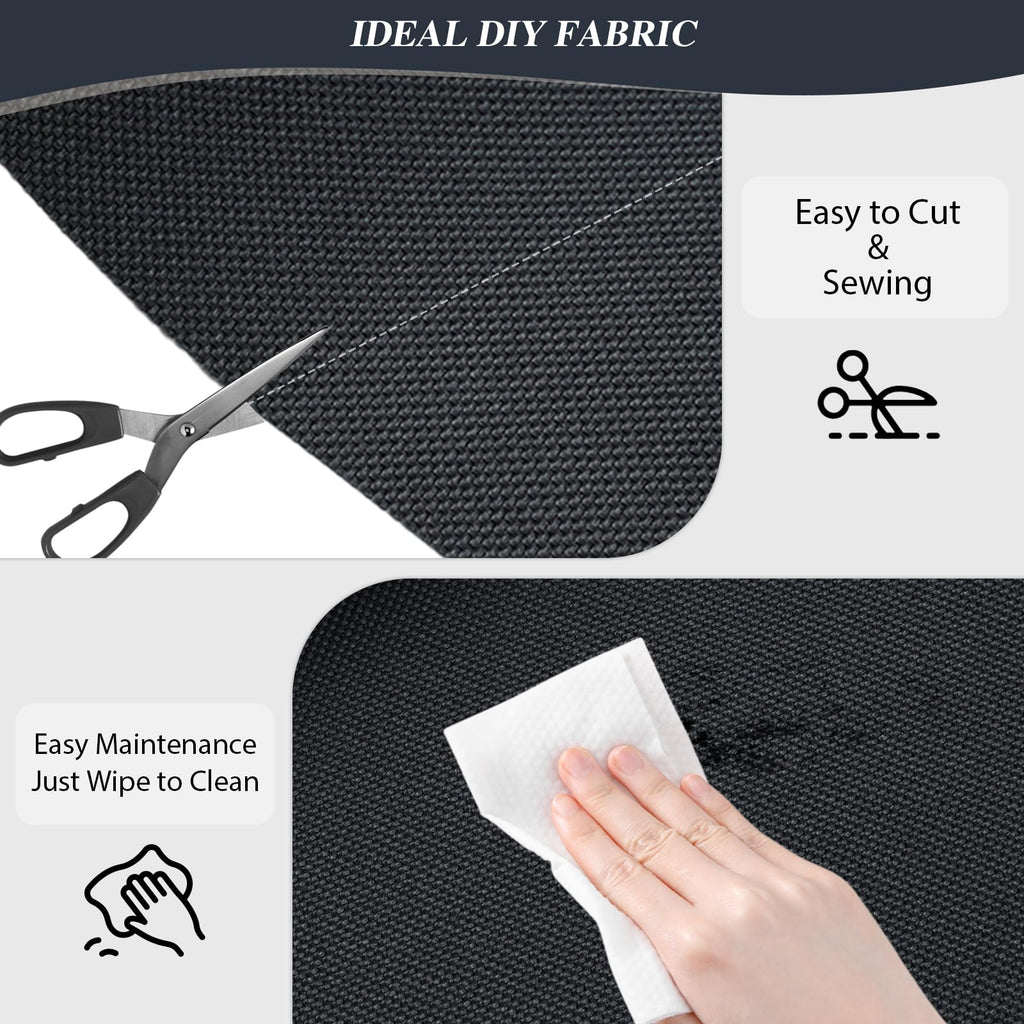 100% Waterproof Fabric Marine Canvas Cut by Yard 58"W 600D Dark Gray