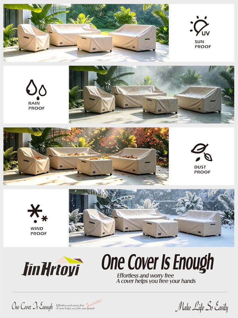 JinHrtoyi Outdoor Chair Covers 2 Pack, 30Wx34Dx38H inches Patio Chair Cover, 100% Waterproof Heavy Duty Outdoor