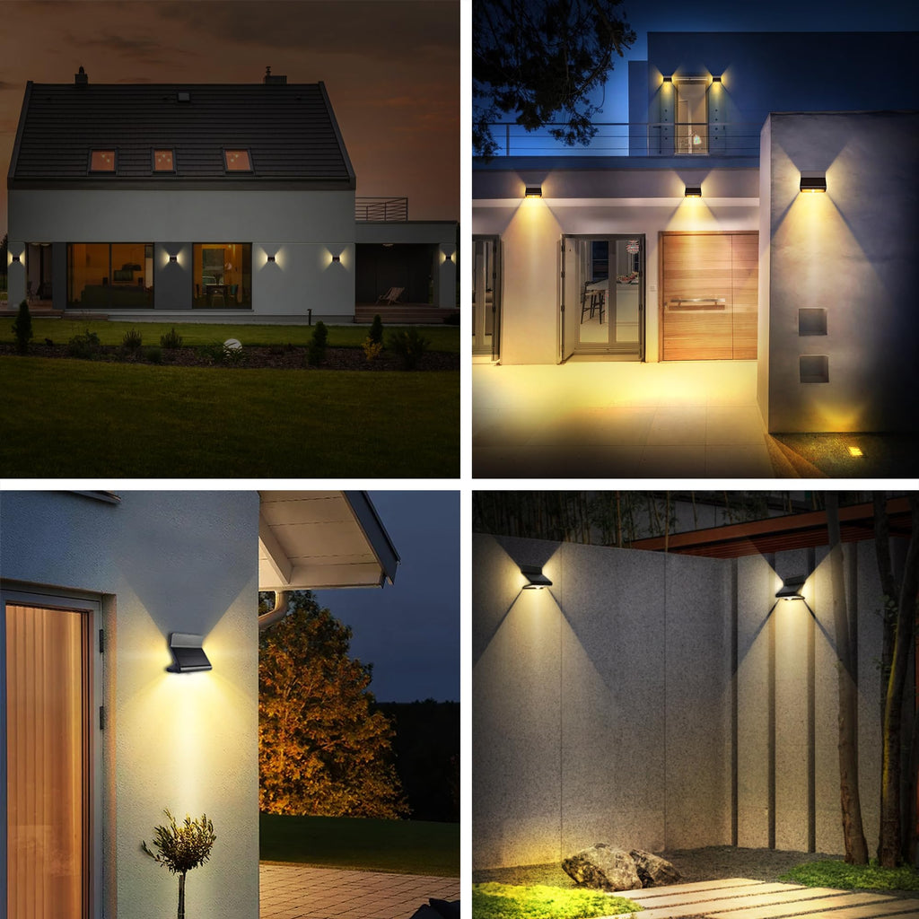 Outdoor Solar Security Lights Motion Sensor, Waterproof LED Wall Lights, Wireless Solar Light Safety, Ideal for Yard
