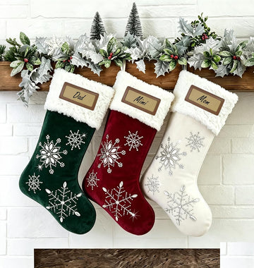S Christmas Stockings Personalized Sparkle Stocking 18 Inches Stocking Xmas Holiday Party Family Decorations