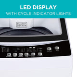 Small Portable Washer, Washing Machine for Household Use, Portable Washer 1.7 cu.Ft with 8 Cycles, Transparent Lid &