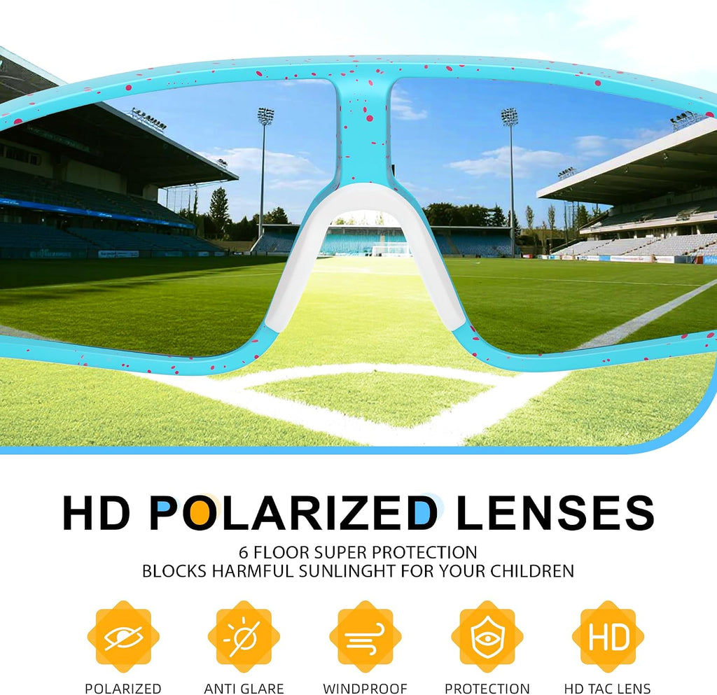 Kids Polarized Sunglasses Youth Baseball Sun Glasses for Boys Girls