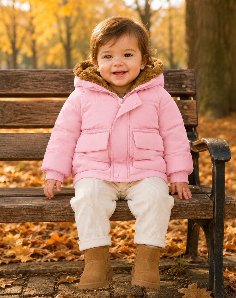 Baby Girl Coat Winter Clothes Toddler Jacket Pink Coats