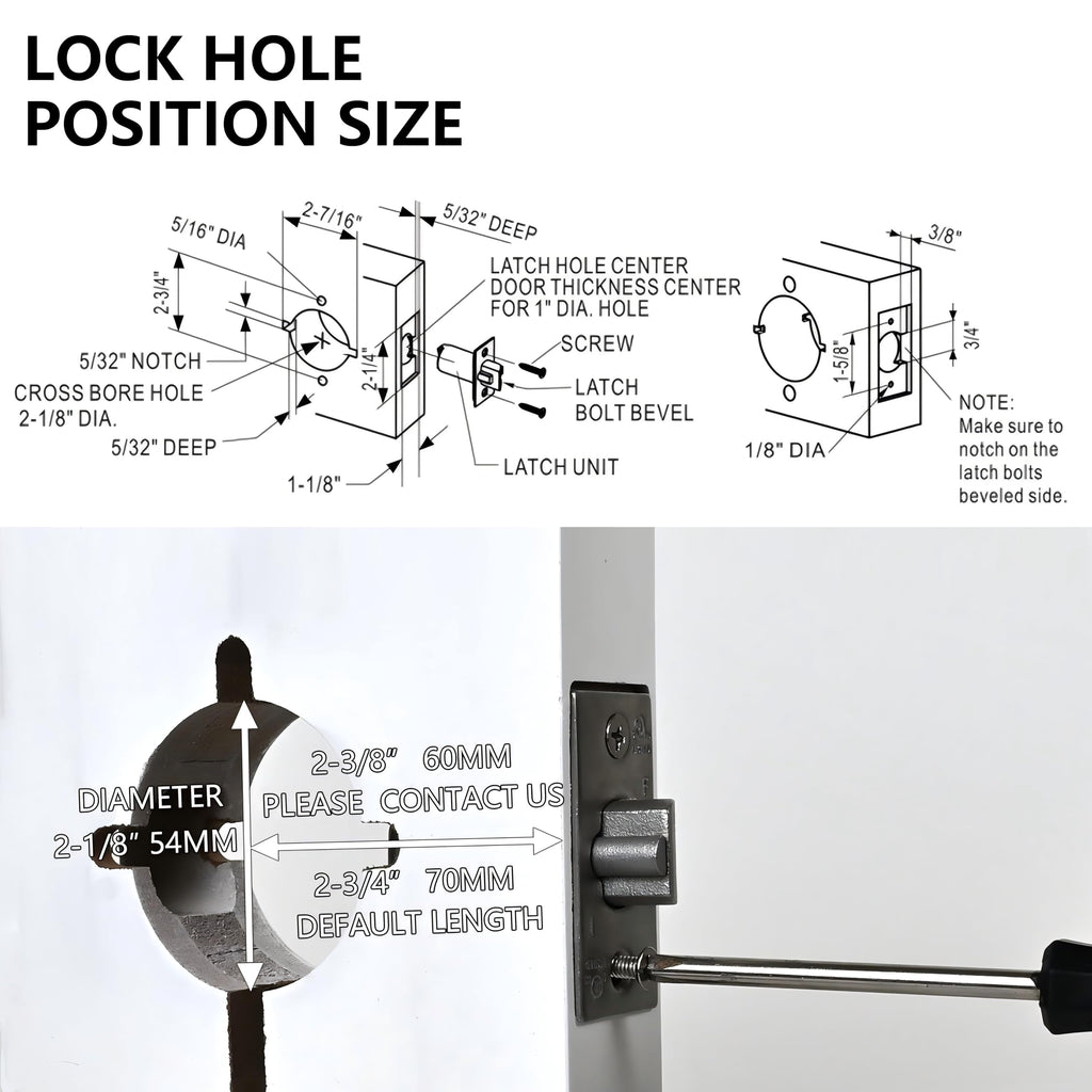 Passage Function Commercial Heavy Duty Cylindrical Handle Lock, Commercial Door Handle, Heavy-Duty Door Lock,ANSI