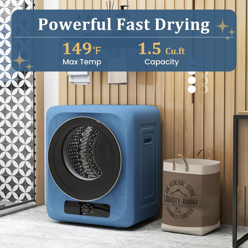 Portable Washer and Dryer Combo, 20 Lbs Twin Tub Washing Machine, 1.5 Cu.Ft Compact Clothes Dryer, Portable Washing