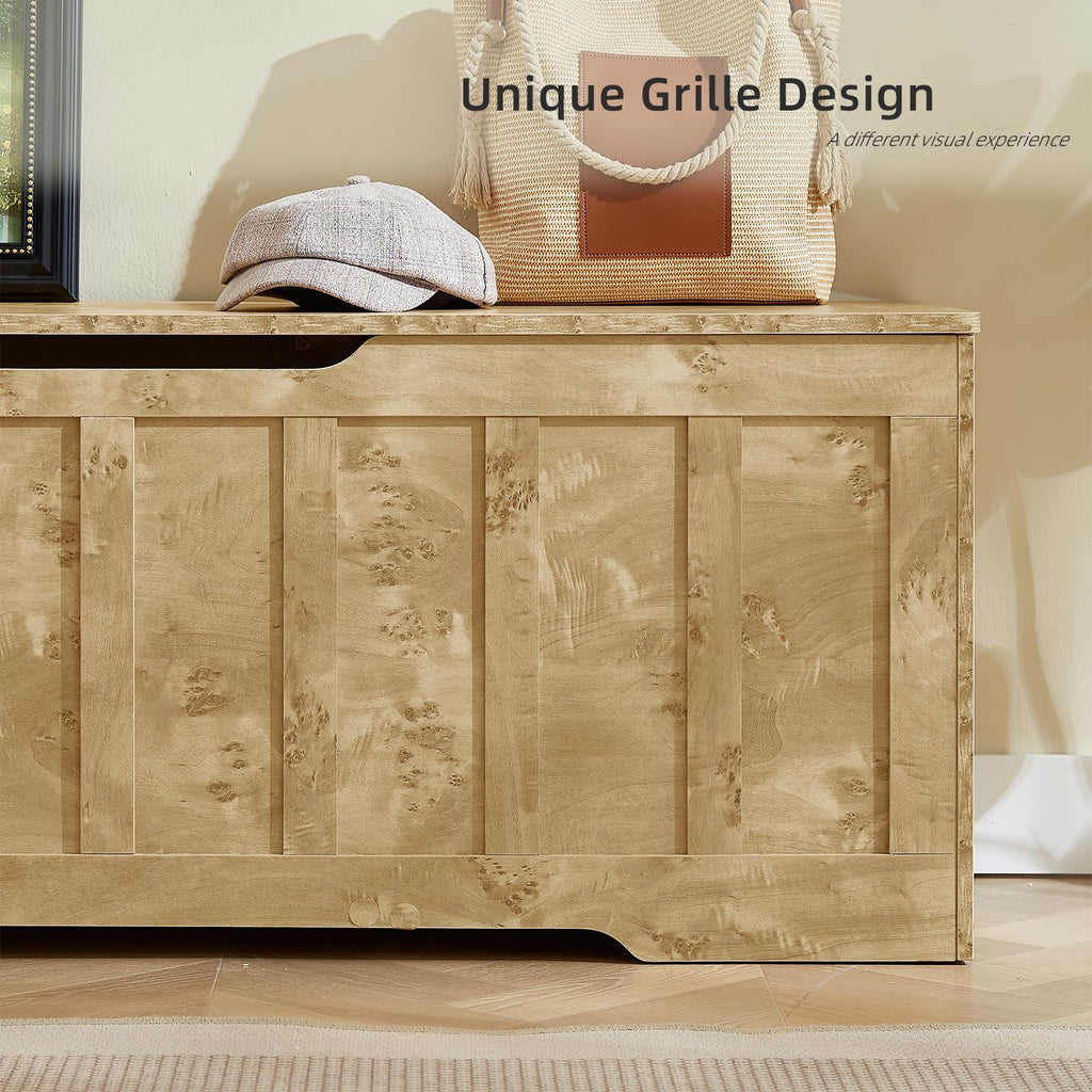 51.2" Storage Chest Extra Large, Wooden Storage Bench(Rustic Gold)