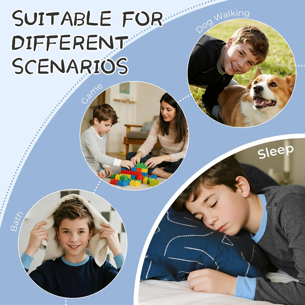 4 Piece Boys 100% Cotton Pajamas Set Soft Sleepwear