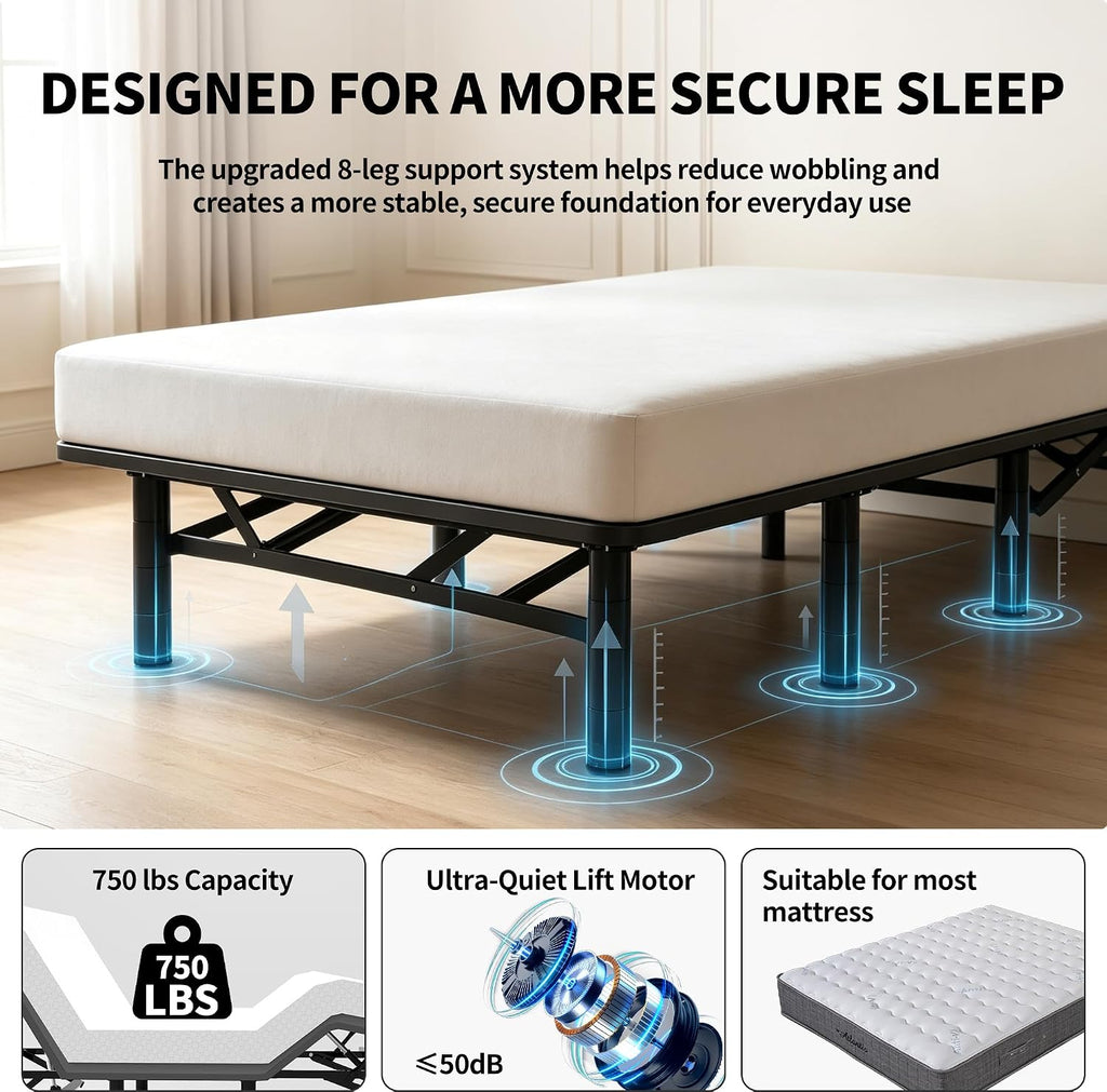 Queen Adjustable Bed Frame with Massage, Zero Gravity & Wireless Remote