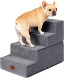 Dog Stairs for Bed 18" H, 4-Step Dog Steps for High Bed, Pet Steps for Small Dogs and Cats