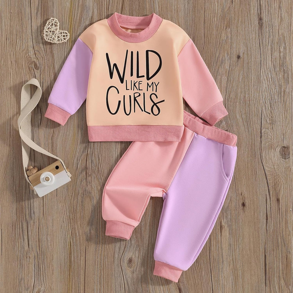 Toddler Baby Girl Clothes Kids Fall Winter Outfits Sweatshirt + Pants Sets