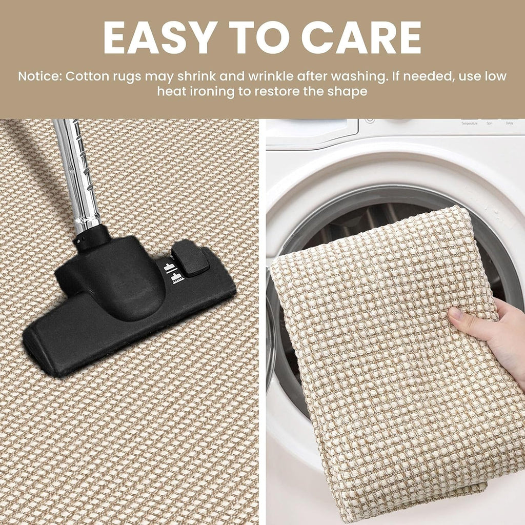 Washable Runner Rug 2x6 Non Slip Runners s Entryway Runner Indoor, Kitchen Rugs Woven Cotton Floor Carpet Hall