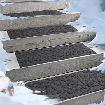 2pcs 8.5" x 30" for Elders and Dogs on Wooden Steps Indoor, Winter, Non Slip Stair Runner Rug Ice Insulation with
