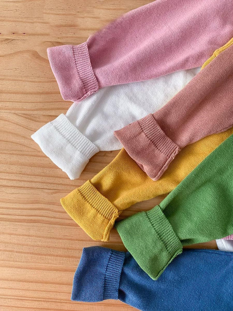 Sweater School Uniforms Toddler Long Sleeve Button Knit Solid Sweaters Tops