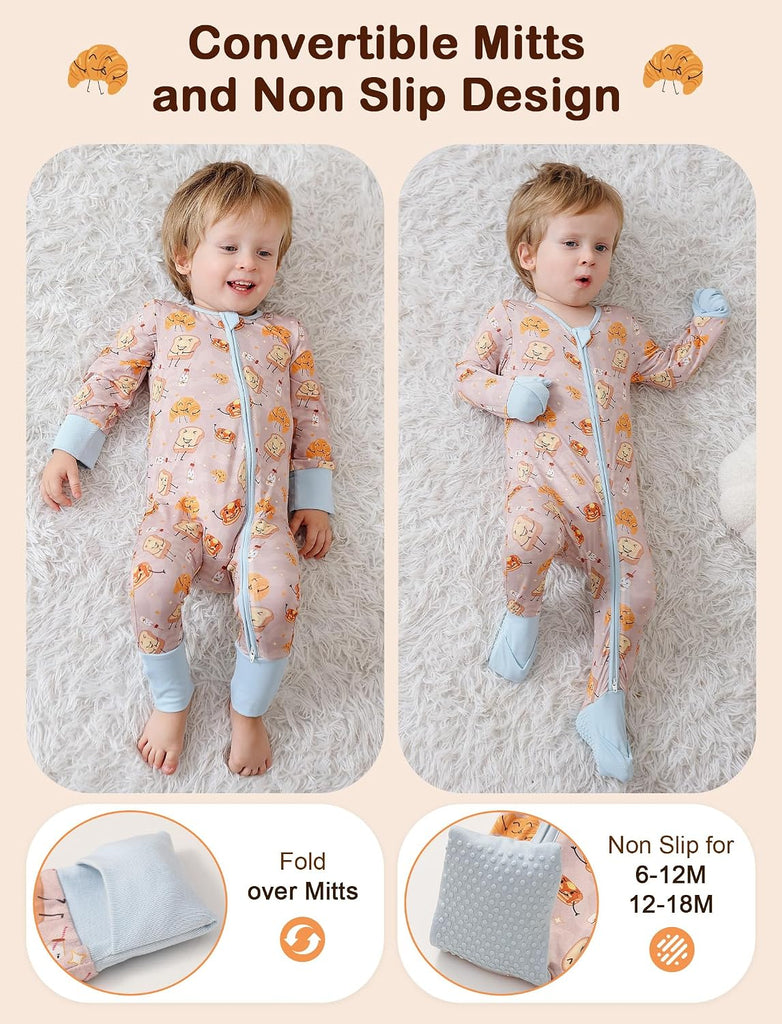 Viscose from Bamboo Baby Sleeper, Convertible Pajamas