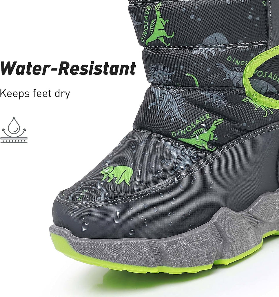Toddler Snow Boots for Boys Girls Kids Winter Boots with Hook Loop