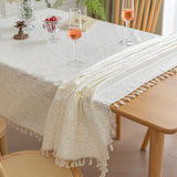 Rectangle Tablecloths Rectangular Cotton Fabric Waterproof Table Cloth Rectangle Table for 6 Foot Fa