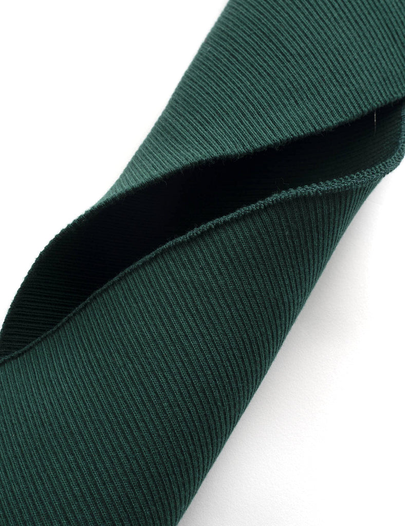 Replacement Waistbands Cuffs Hem Material, Ribbed Knit Fabric (Green, 36x6in)