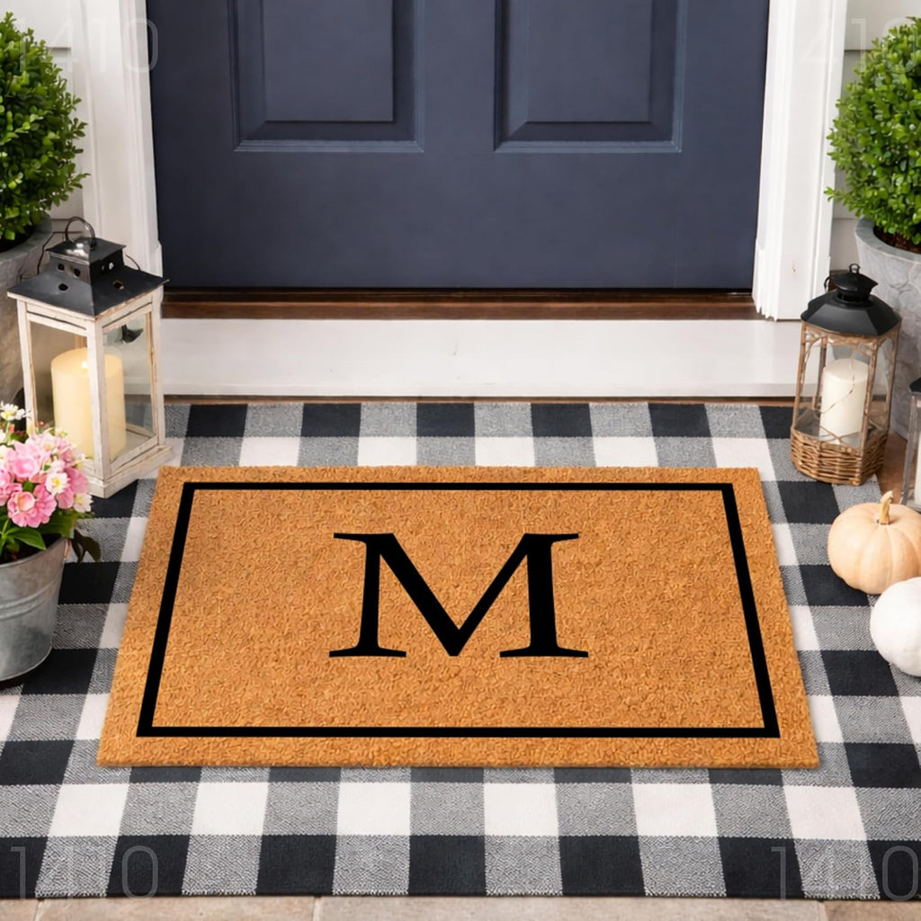 Doormat - Personalized Monogram Letter Welcome Door Mat (24x72) 1410 | Personalized Housewarming Gift, New Home