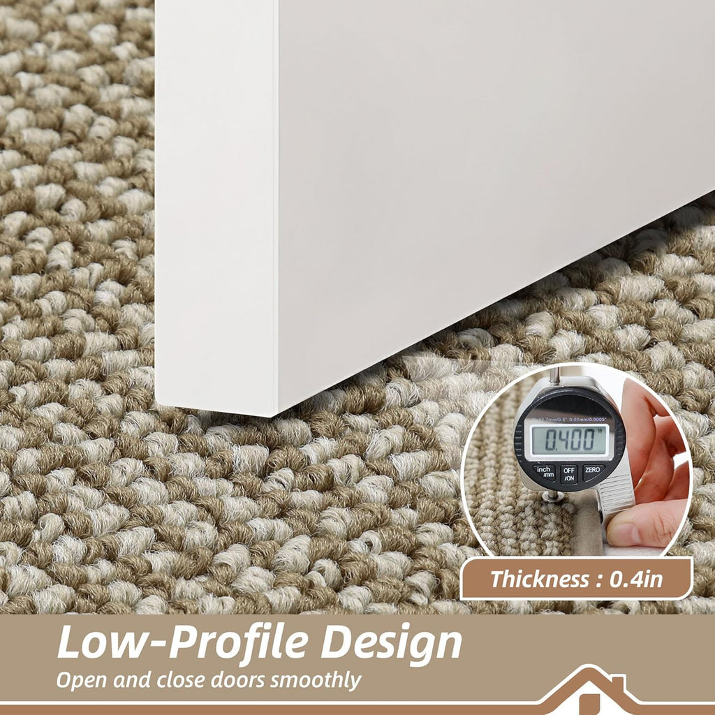 Dirt Trapper Door Mat 24" x 36", Non-Slip Washable, Light Beige | Doormats Entrance Mat Dirt Resistant and Absorbent