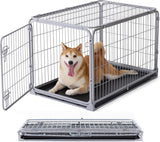 Collapsible Dog Crate for Medium Dogs - 36 inch Escape Proof Metal Dog Kennel with Double Door