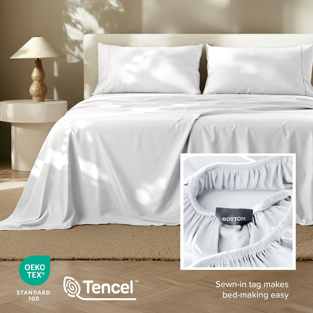 Lyocell Tencel Sheet Set (Twin XL, White)