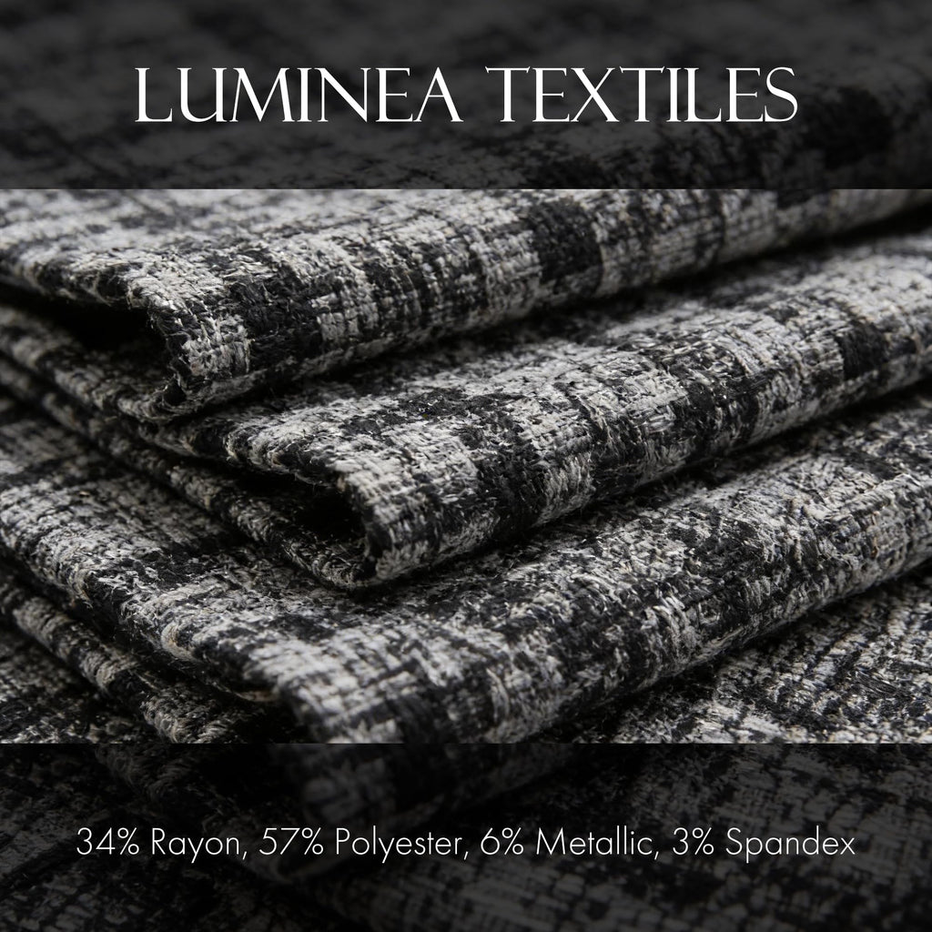 Tweed Fabric 3 Yards Black White Herringbone Boucle Knit 62"