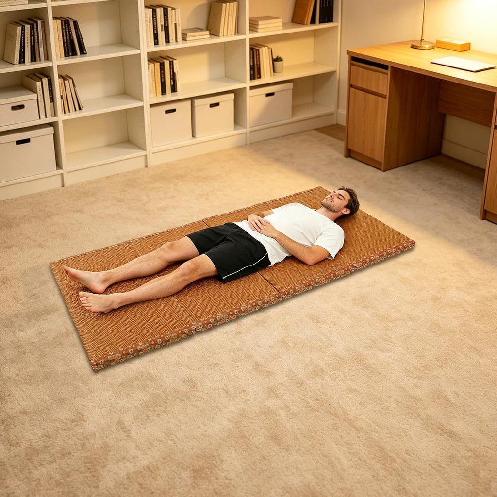 Japanese Tatami Mat, 2 Inches Thick Foldable Floor Mattress