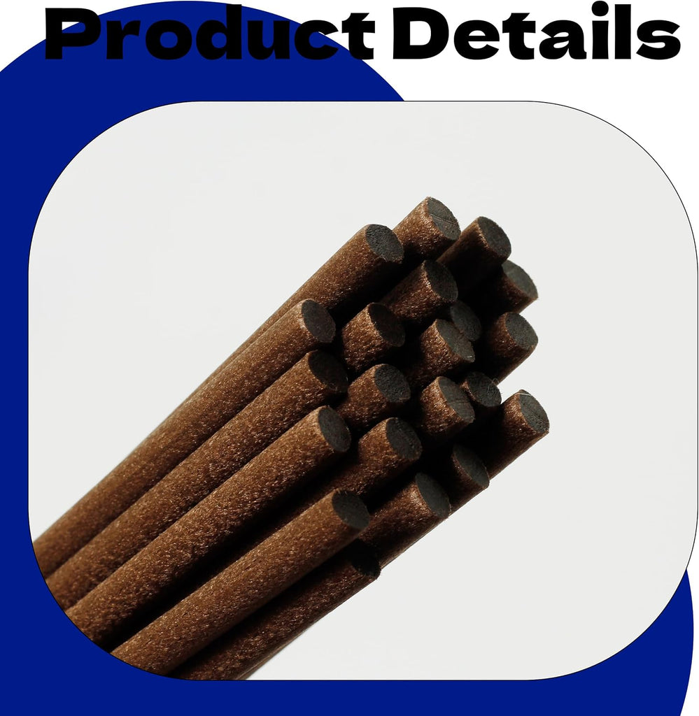 Brown Fibre Reed Diffuser Sticks 43cm x 5mm Brown Fibre Reed Diffuser Sticks Thick Diffuser Reeds Sticks - Set of 20