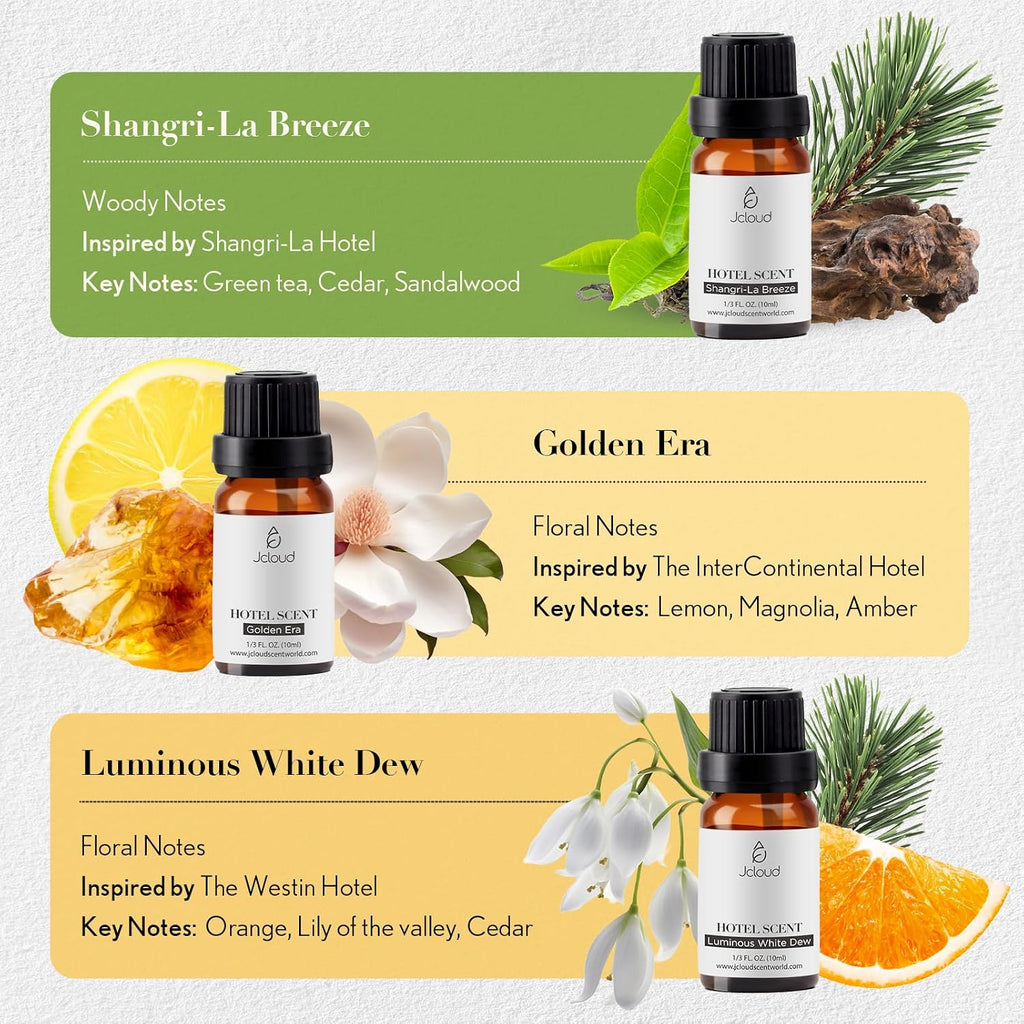 Hotel Diffuser Oils Set, Top 6 Luxury Hotel Inspired, 6x10mL | Essential Oils for Diffuser , Pure Aromatherapy