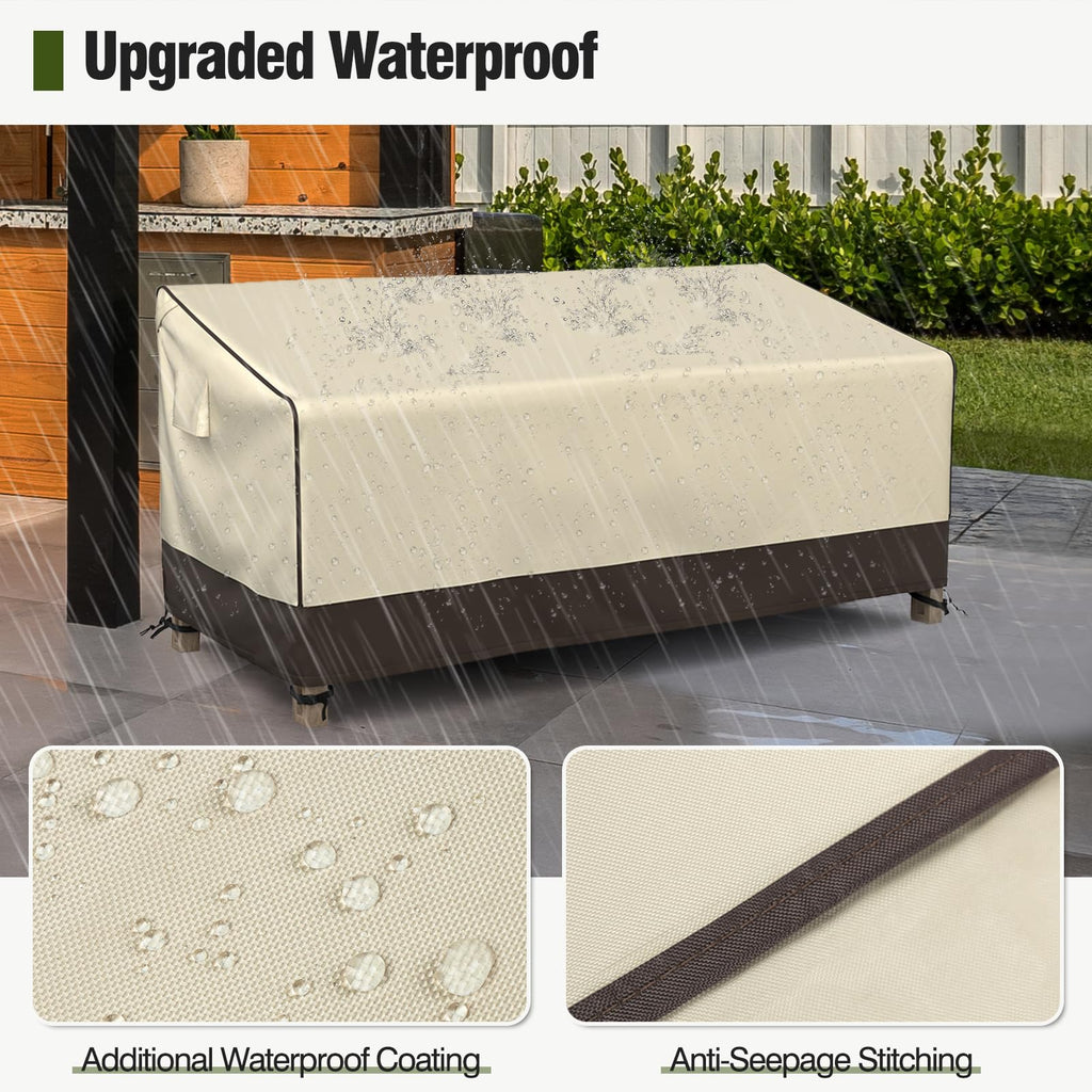 Outdoor Couch Cover Waterproof, Patio Furniture Covers for 3-Seater Couch, Fits up to 88" W x 40" D x 35" H