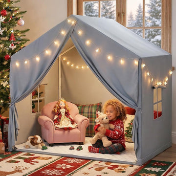 Kids Play Tent Girl Fairy Playhouse Indoor Castle Large Gray