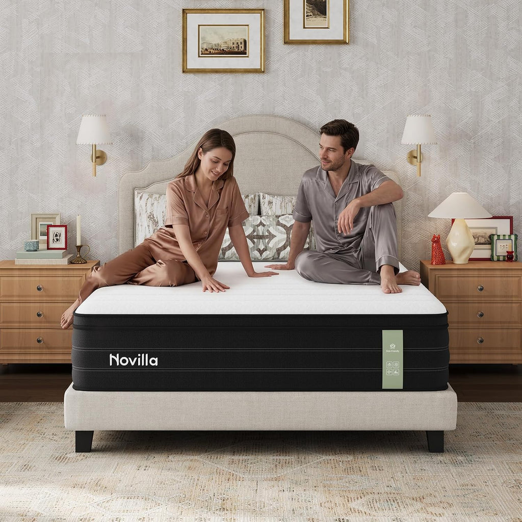 King Mattress 14 Inch, Cooling Hybrid Mattress with Upgraded Coils | Gel Memory Foam, Enhanced Support, Motion
