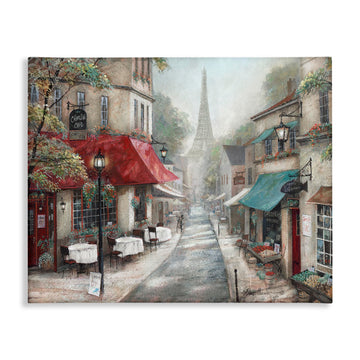 Parisian City Streets, 16 x 20 Inch Canvas Wall