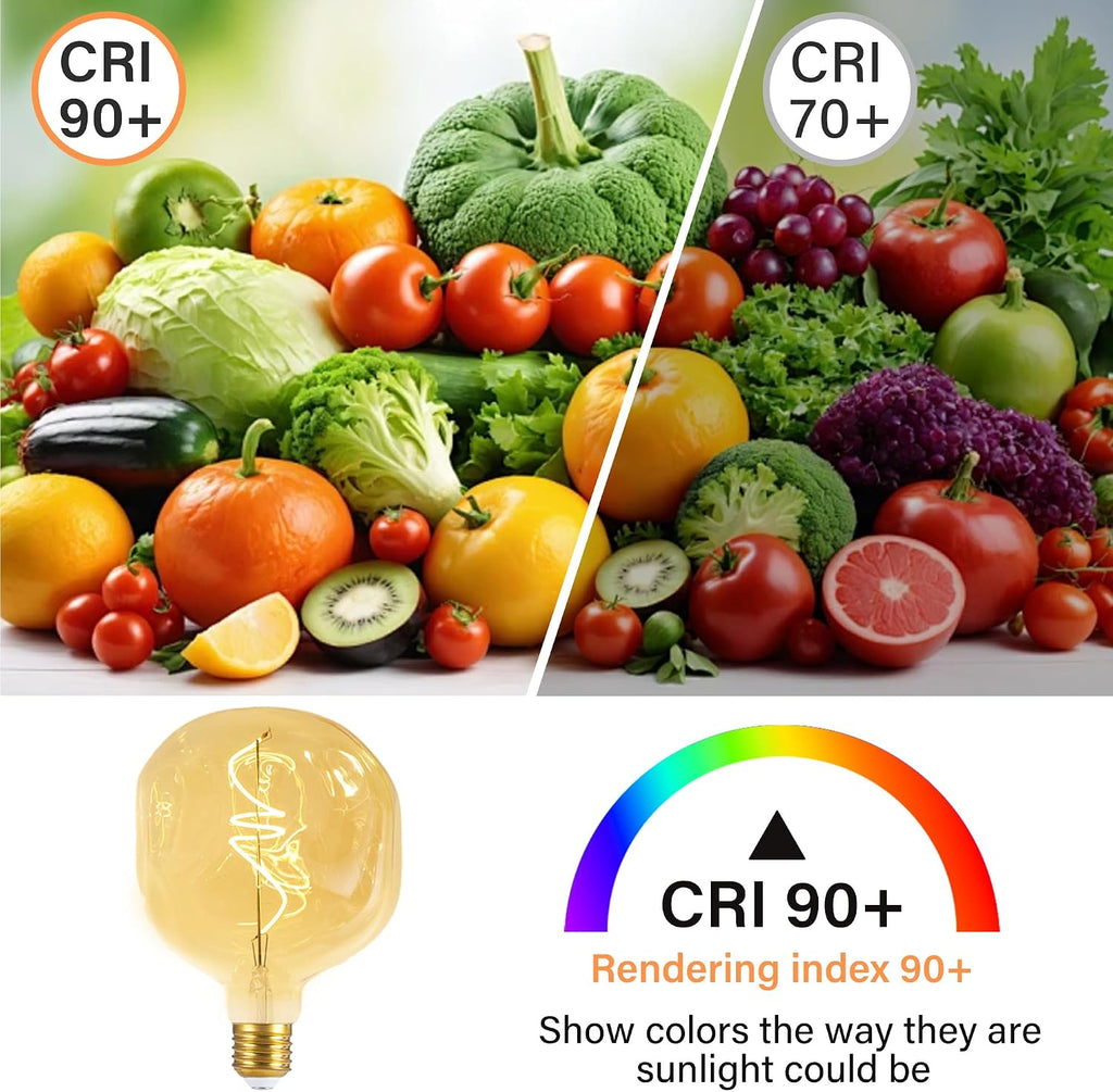 Oversized Decorative LED Light Bulb 6W 600LM E26 Dimmable 2200K, 1 Pack