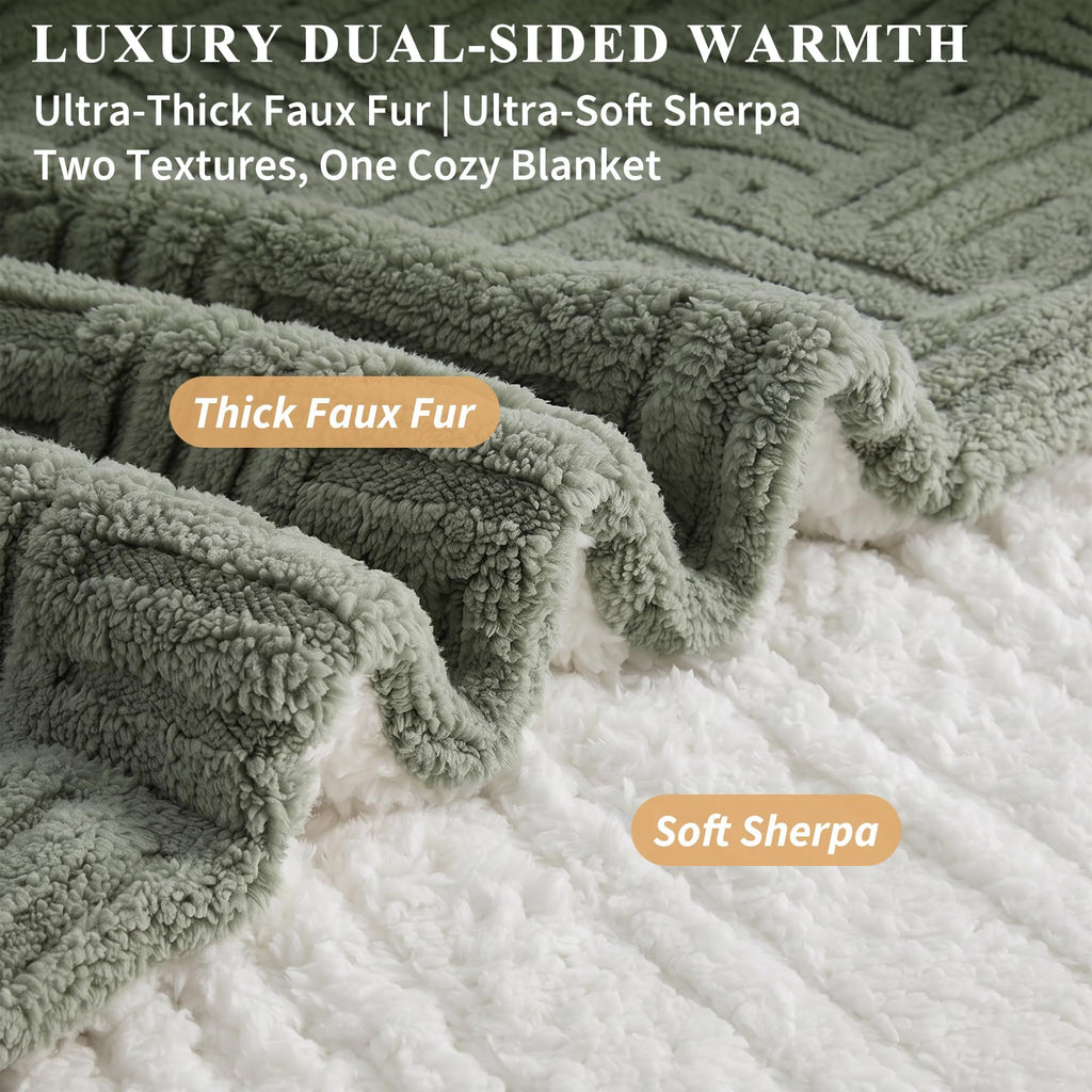 Electric Heated Full Blanket, 10 Heating Levels 12 Time Setting, Green