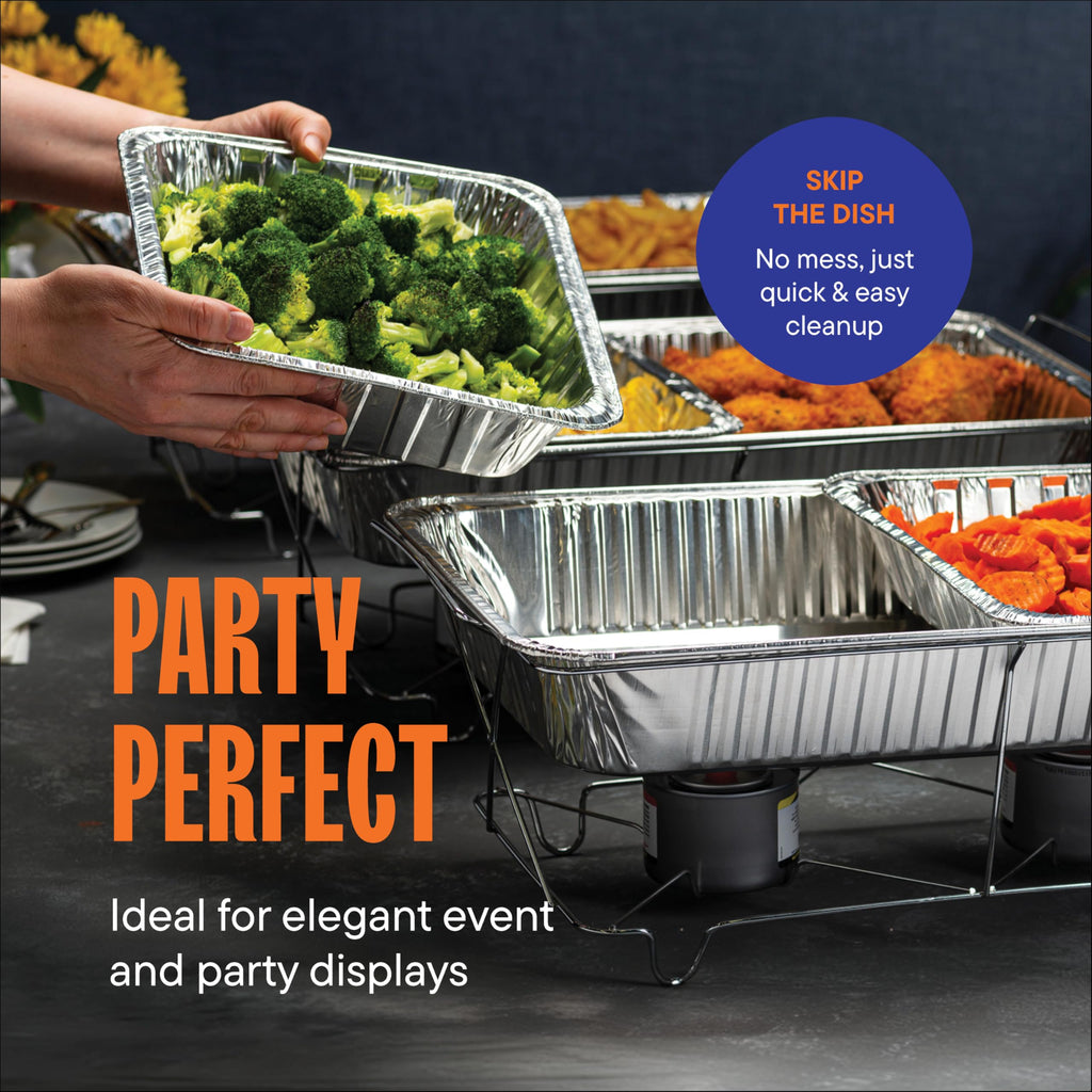 Aluminum Pans 9x13 Disposable Aluminum Foil Pans with Lids [10-Sets] Large Baking Pan Trays - Heavy Duty Tin Tray &