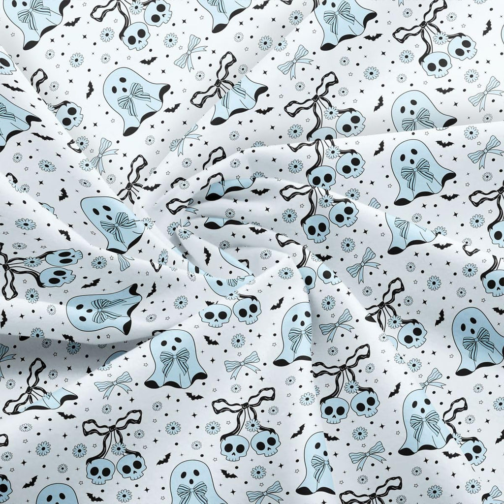 Coquette Bow Ghost Indoor Outdoor Fabric No Stretch