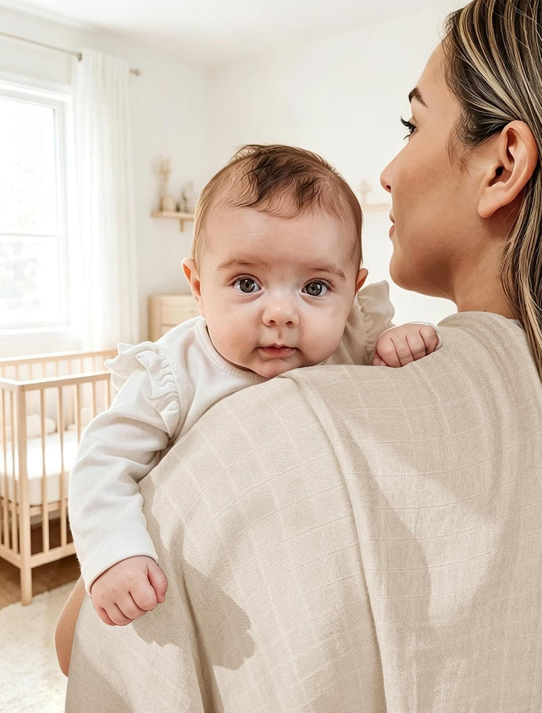 Muslin Swaddle Blanket Viscose-Bamboo: Receiving Wrap for Newborns