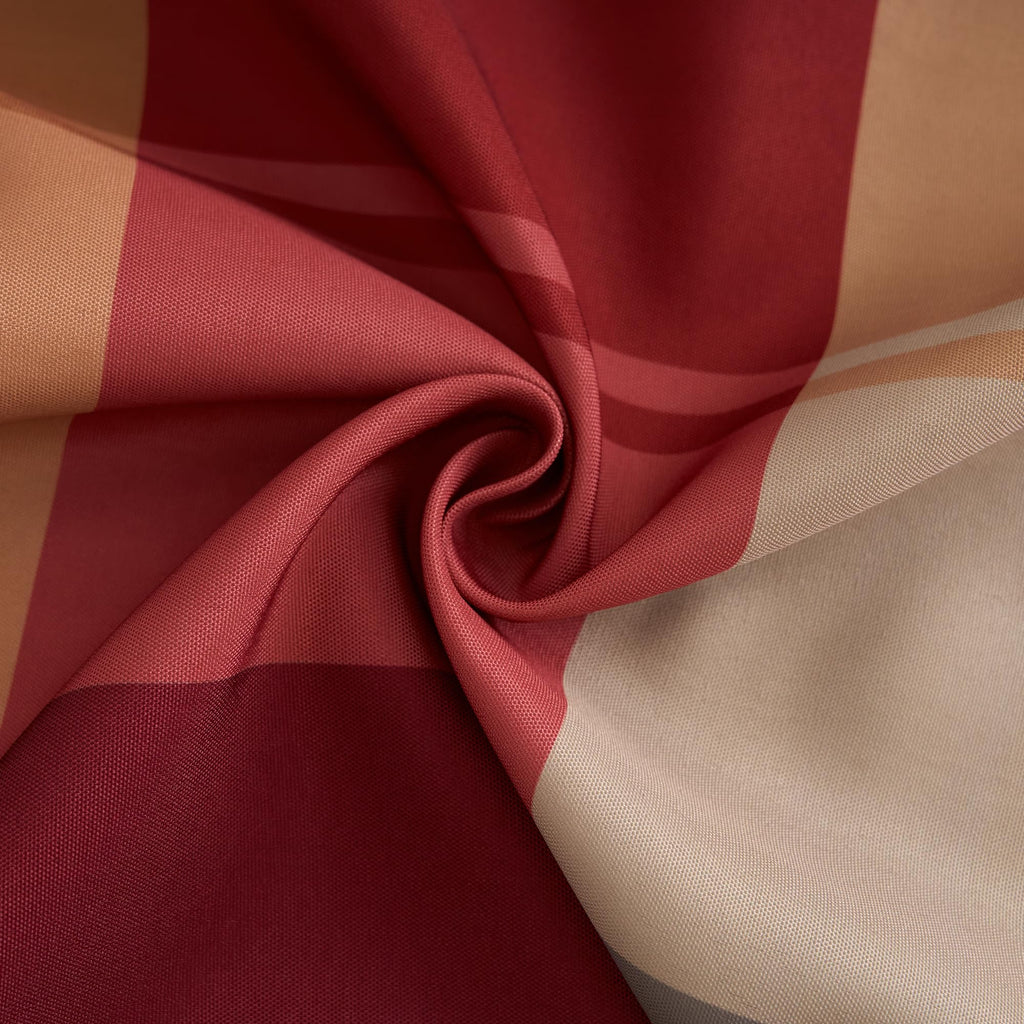 Round Tablecloth 70 Inches Red Brown Buffalo Plaid Winter Table Cloth - Polyester Checkered Gingham Christmas Table