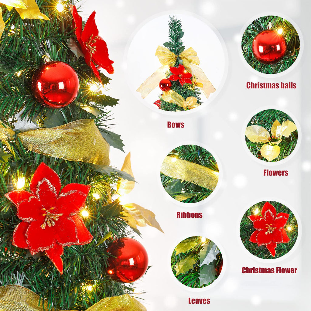 Pre Lit : Pop Up 6 FT Warm White LED Lights (Yellow)