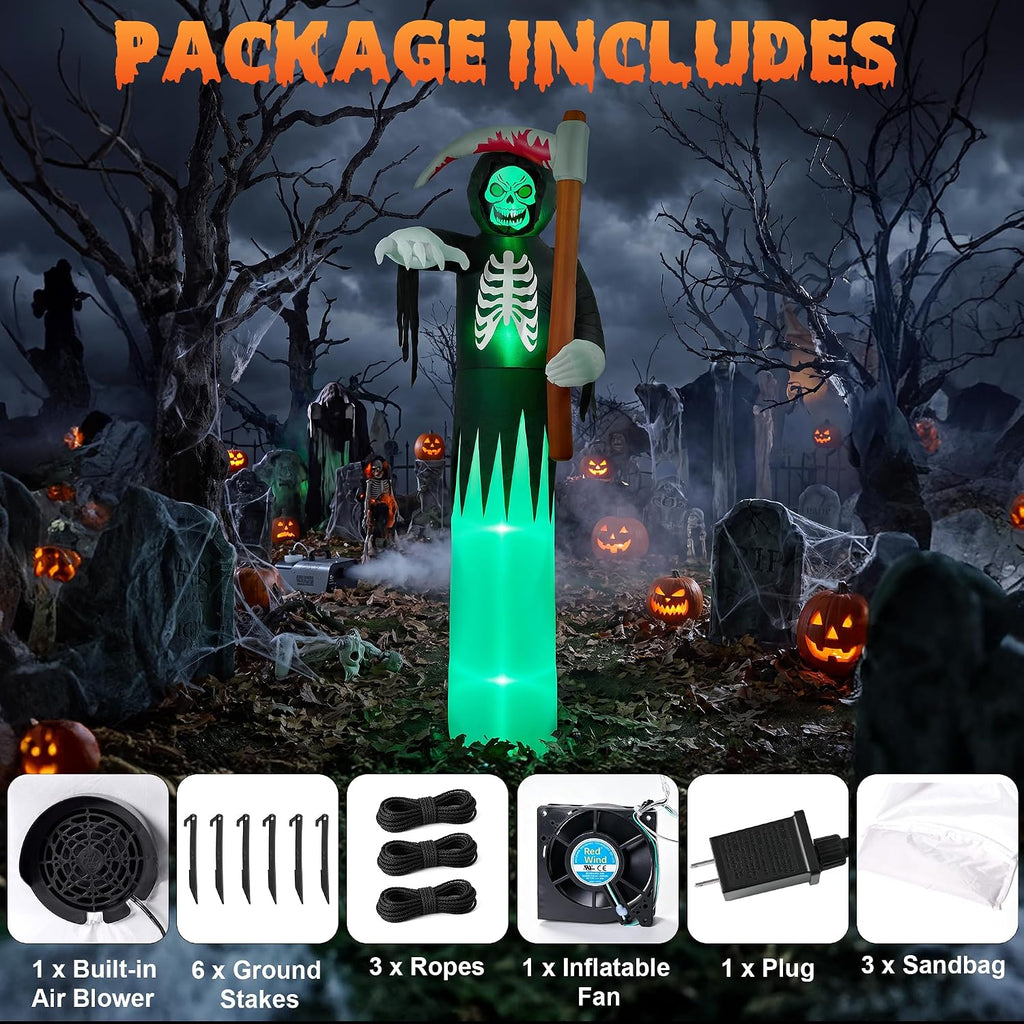 12 FT Grim Reaper Halloween Inflatables Outdoor Decorations