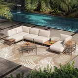 Waterproof Outdoor Rug 8x10, Reversible Plastic Straw Patio Camping Rug, Indoor Outdoor RV Mat Carpe